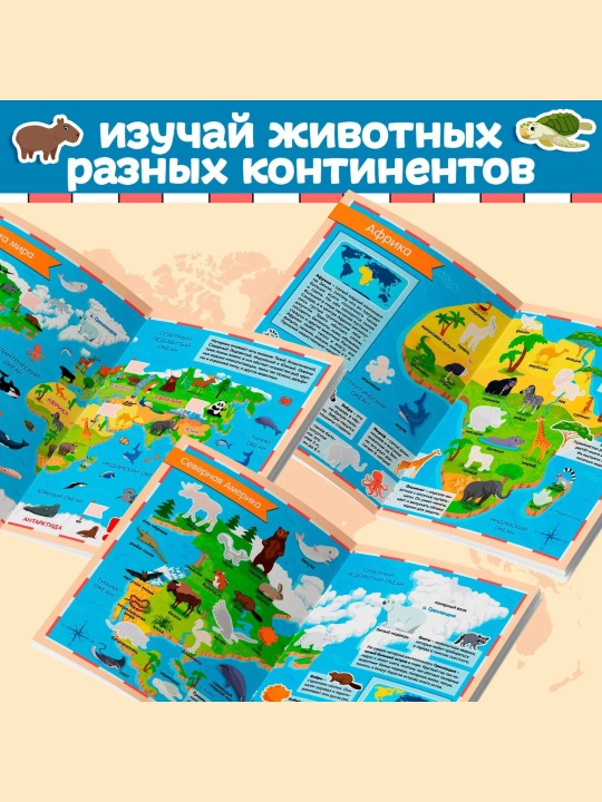 Stiker kitobi kosmik atlas, Dunyo atlasi, A4 formati, 16 sahifa