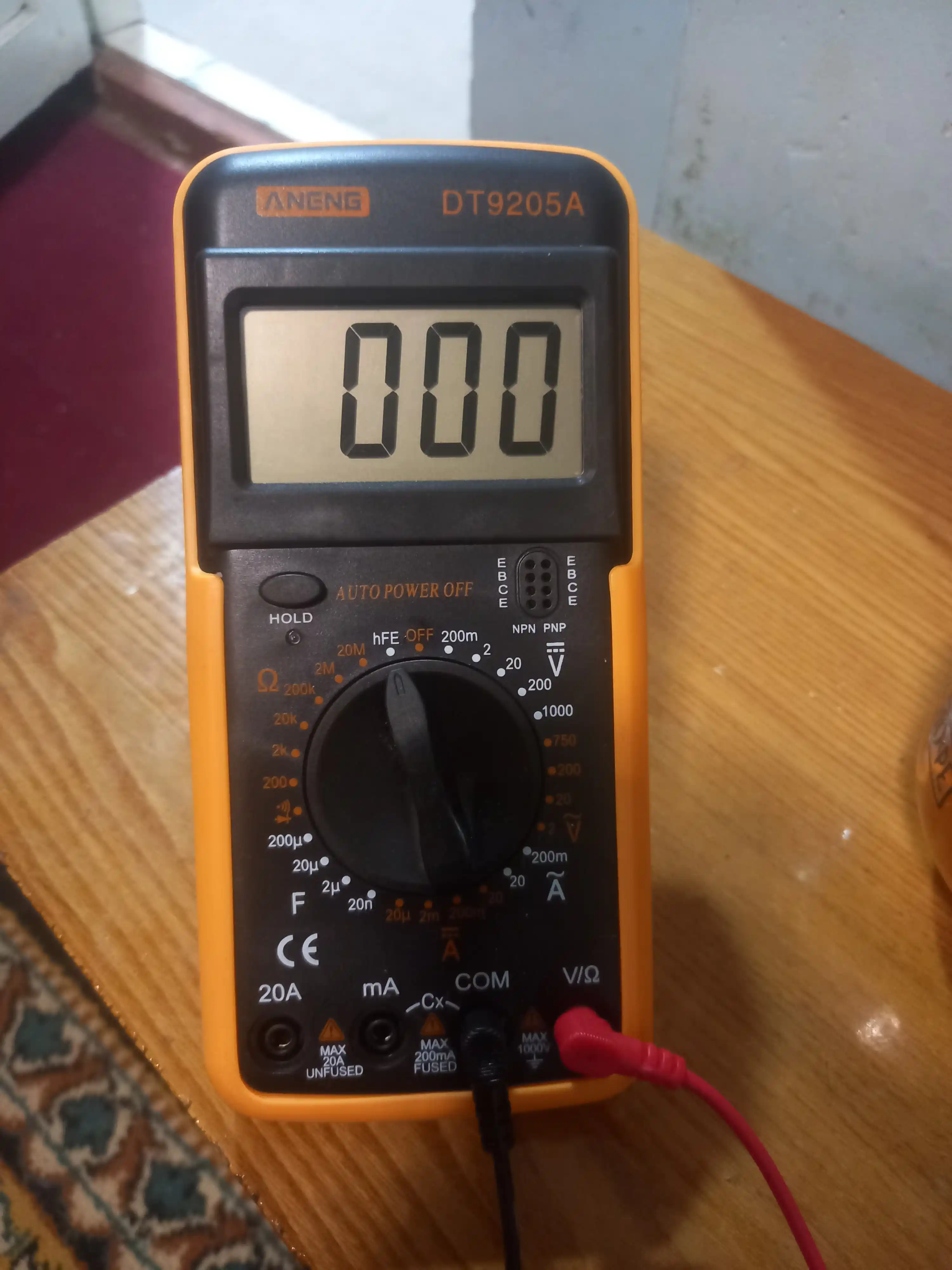 Multimetr DT-9205A ko'p funktsiyali raqamli multimetri, professional tester, LCD displey