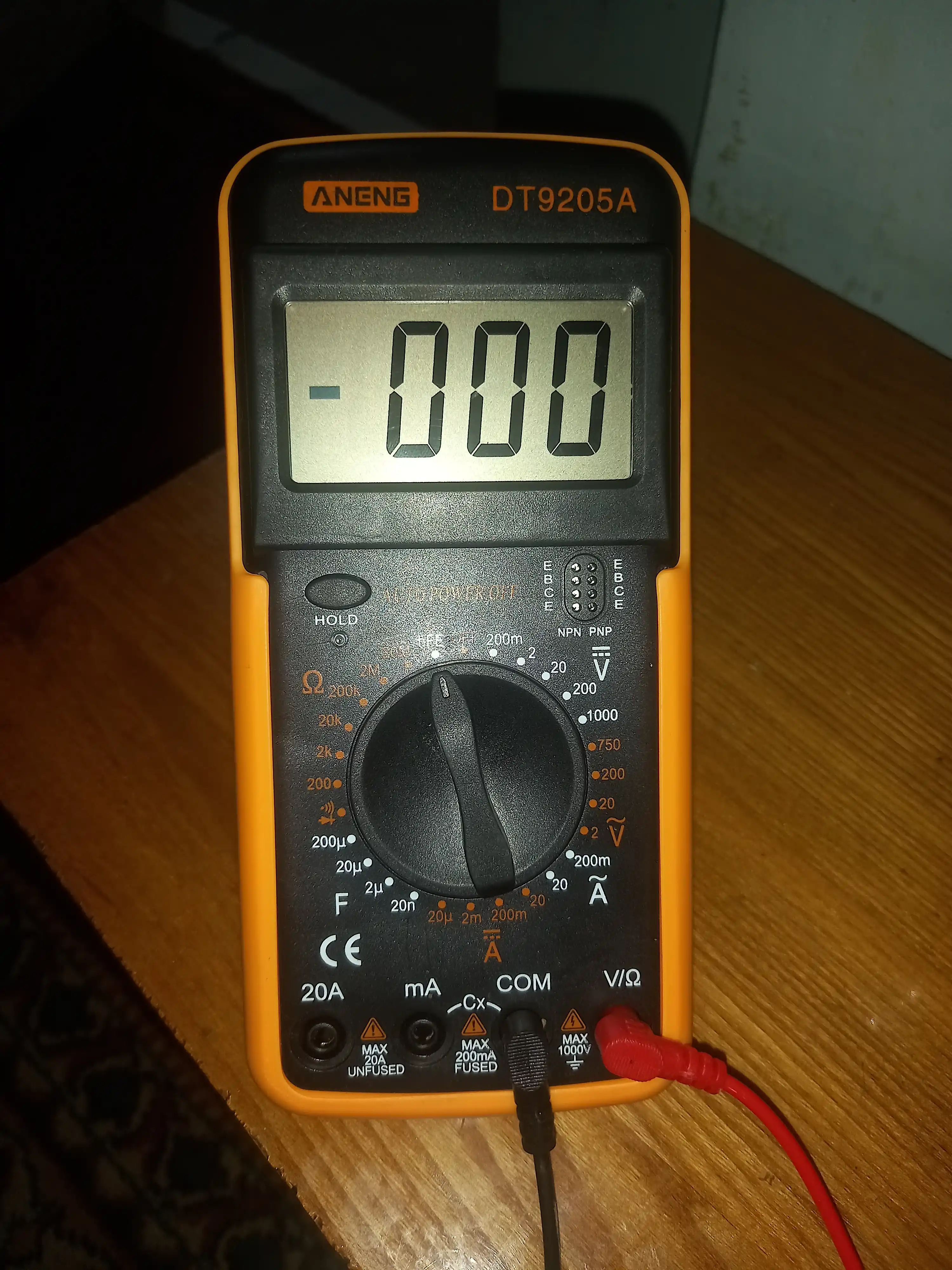 Multimetr DT-9205A ko'p funktsiyali raqamli multimetri, professional tester, LCD displey