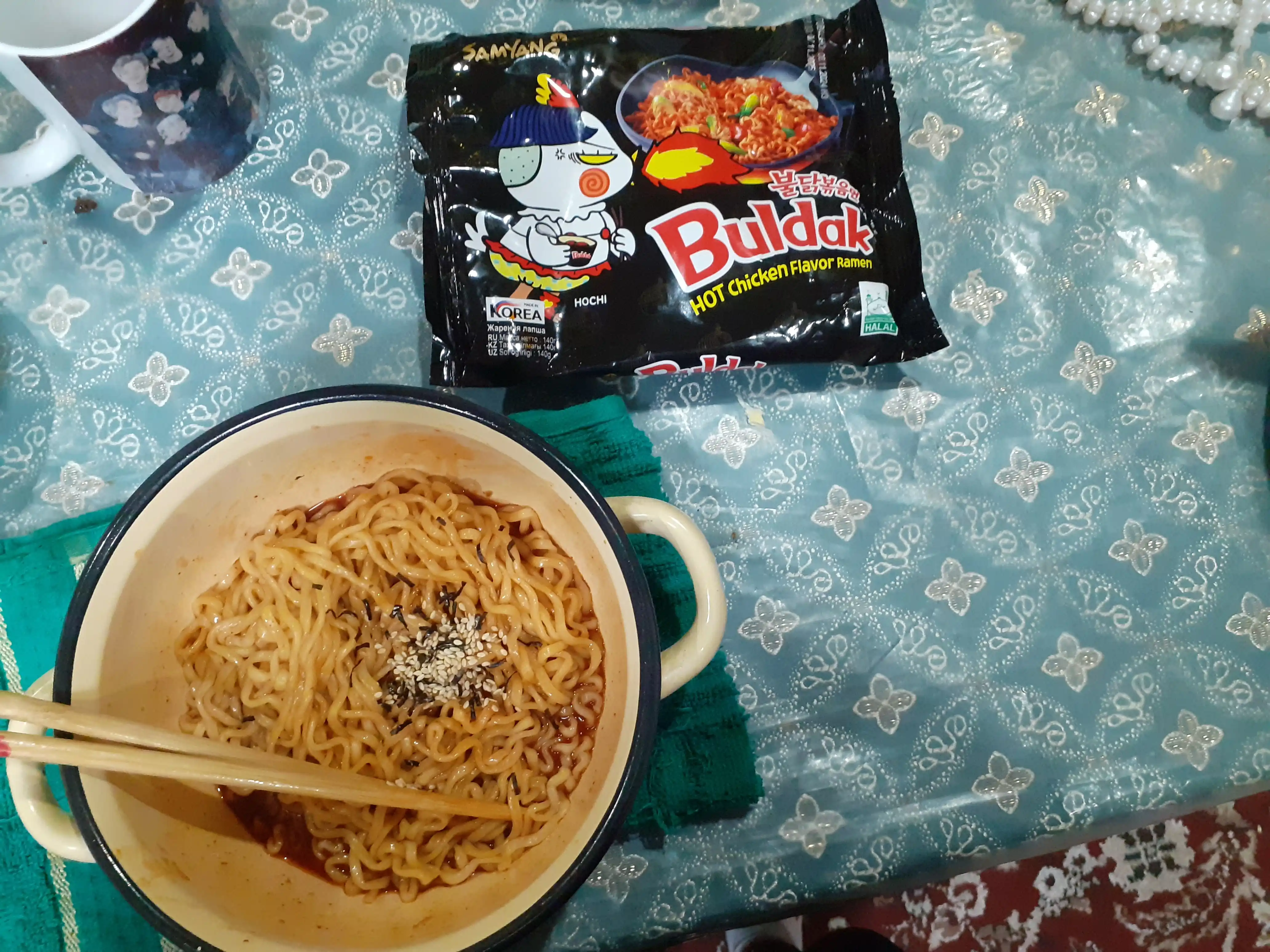 Tez tayyorlanadigan lapsha Samyang Buldak Spicy, 140 gr