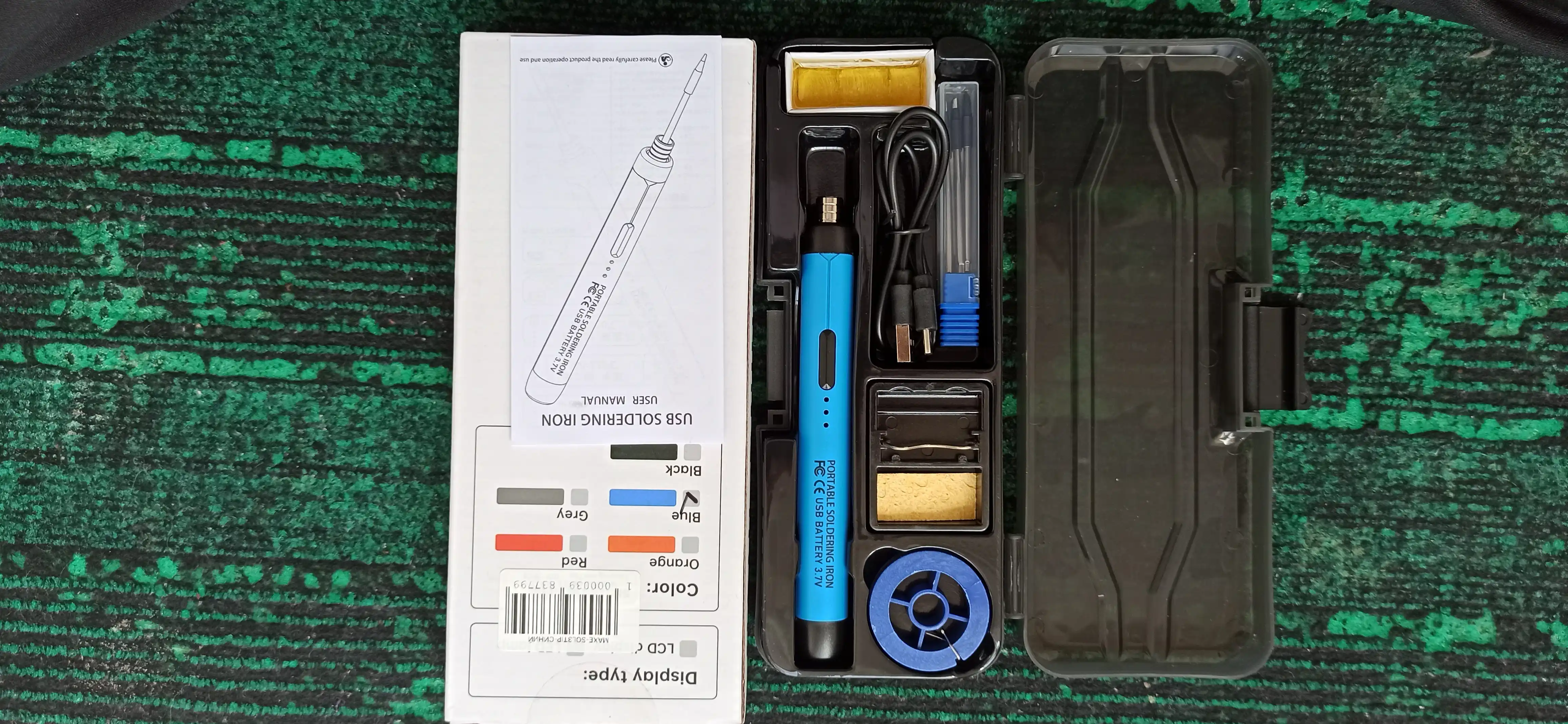 Portativ simsiz elektr payalnik 3 xil uchi bilan USB Type-C qayta zaryadlanuvchi 3.7V 8W