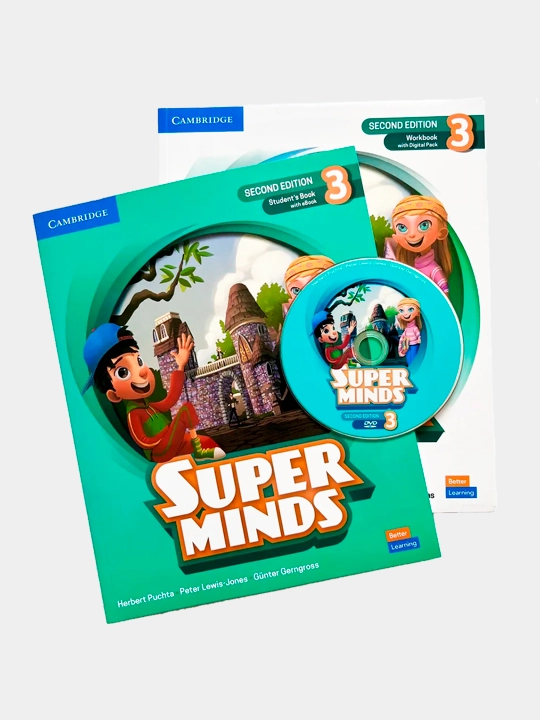 Super Minds 1, 2, 3, 4, 5, 6, Student's Book + Workbook + CD диск