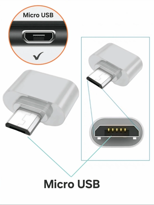 USB Type-C, USB Micro va USB Lightning adapteri