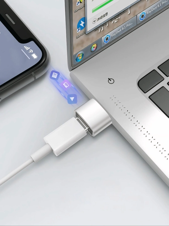 USB Type-C, USB Micro va USB Lightning adapteri