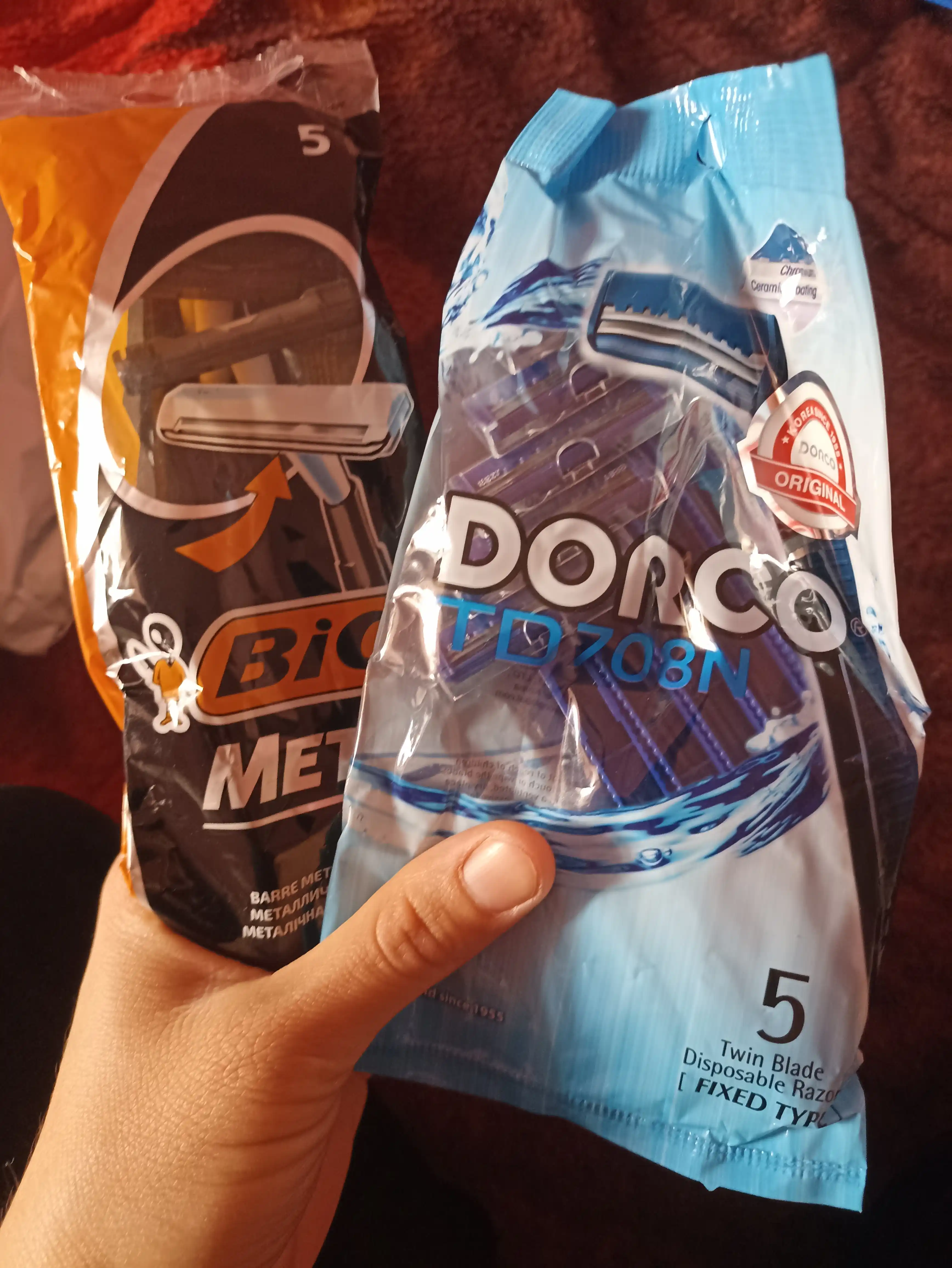 Бритва одноразовая DORCO TD 708, в мягкой упаковке, 5 шт