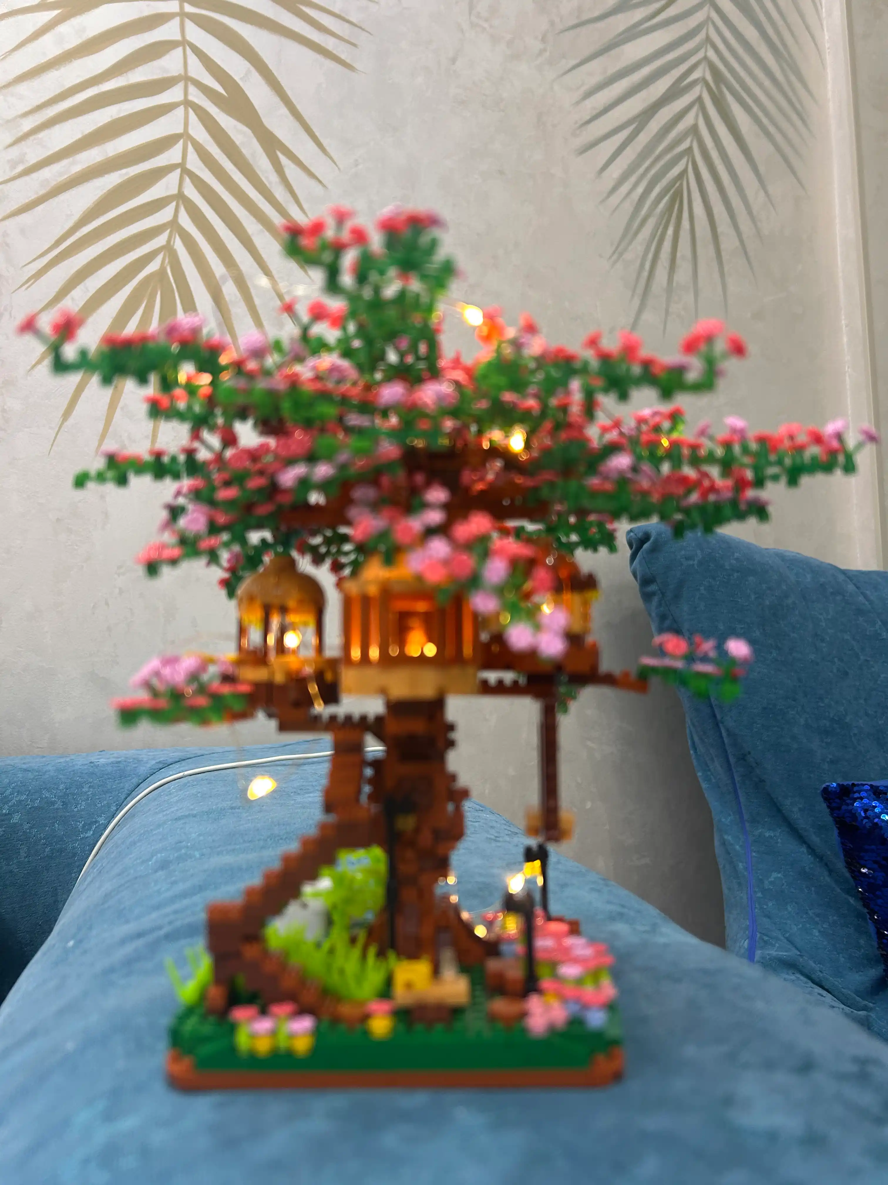 Конструктор 3D ночник сакура, 2008 деталей, сделай сам, в подарочной упаковке