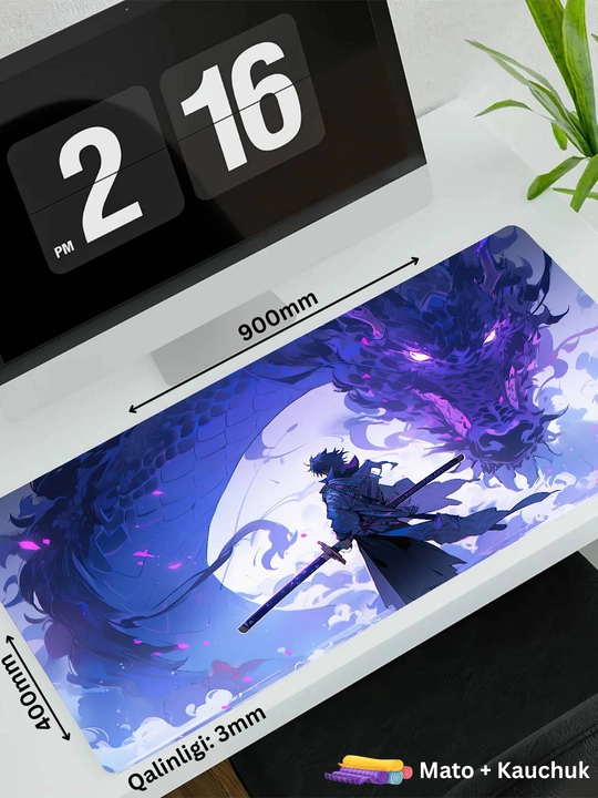 Коврик для мыши 90x40, большой, для клавиатуры и компютера, аниме, игровой