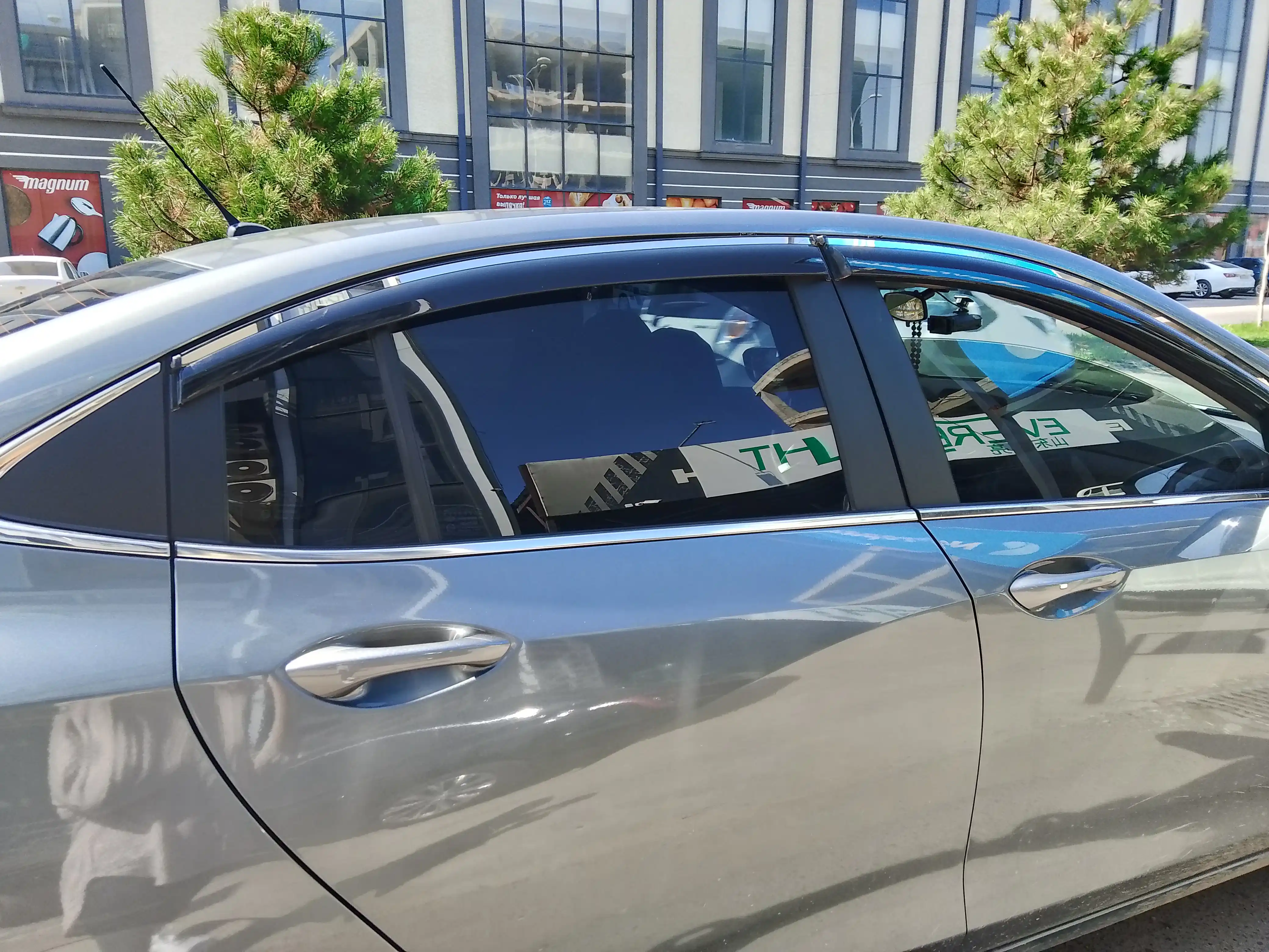 Дефлекторы боковых окон, ветровики Chevrolet, BYD, KIA, JETOUR, LEAPMOTOR, LIXIANG, никель