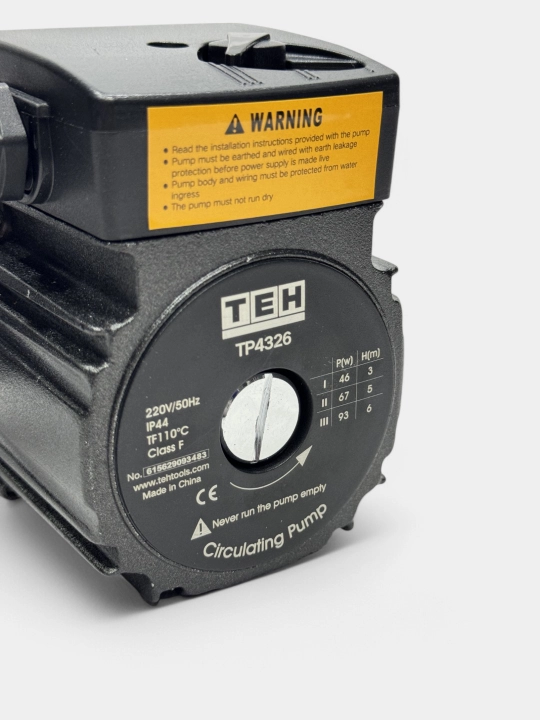 Циркуляционный насос TEH TP4326, 3.9 м3/ч, 93 Вт