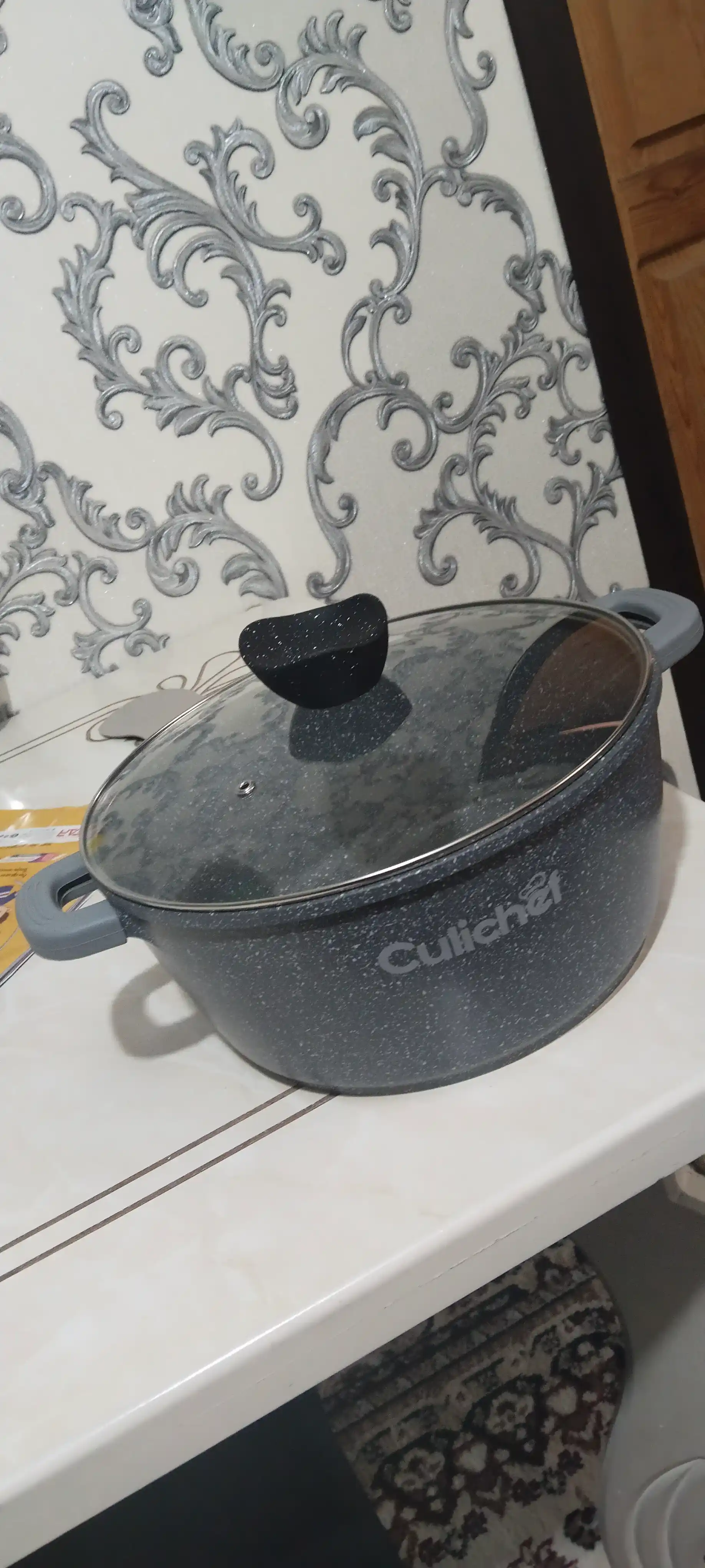 Granit tagiolmaydigan shisha qopqoqli, qozon CULICHEF