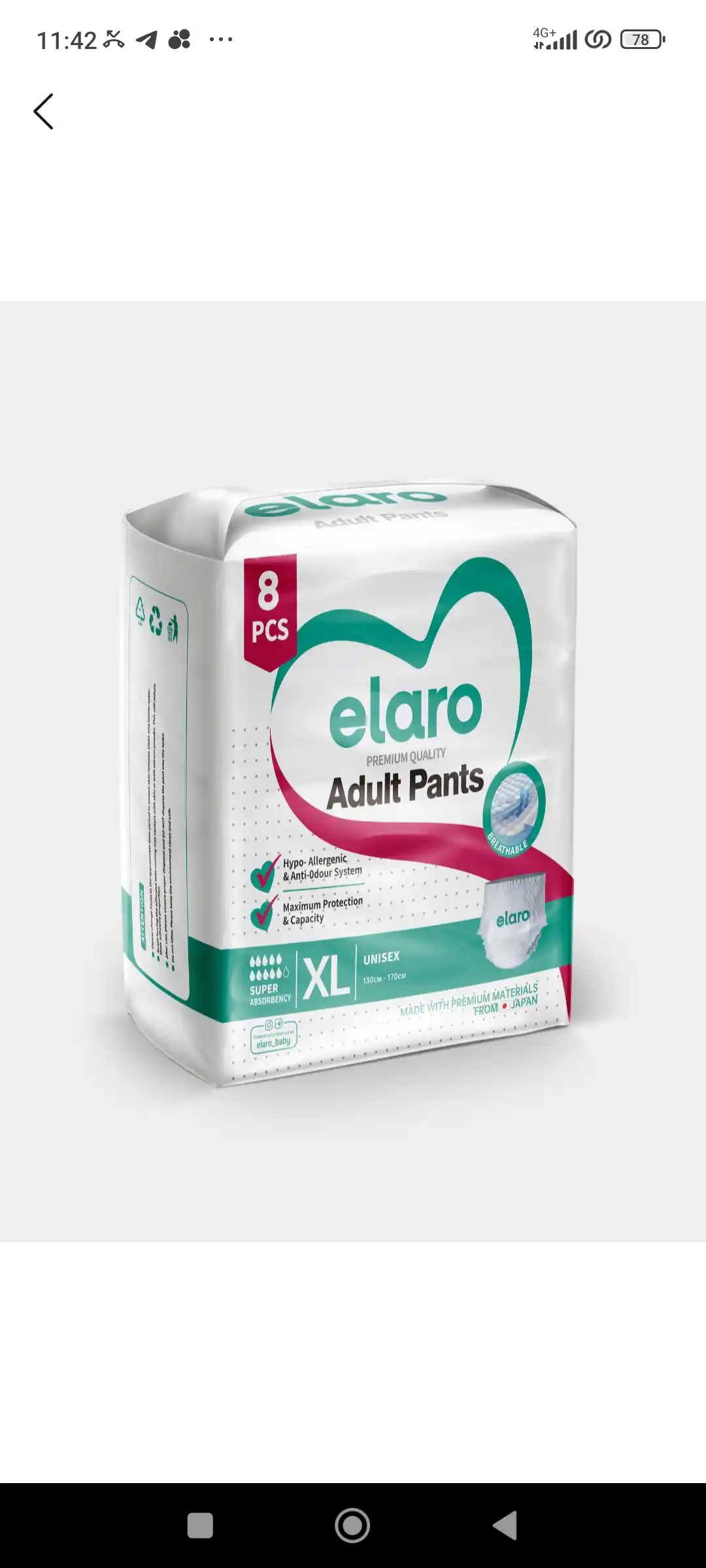 Elaro Adult Pants трусики-подгузники для взрослых, 8 шт, M - L - XL