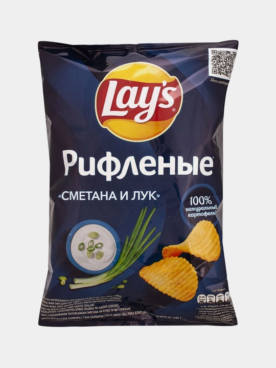 Чипсы Lay's Сметана и лук, 140 гр - 