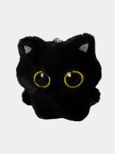 Мягкая игрушка подвеска, звезда, капибара, котик, брелок со звуком, 7.5 - 10 см — MAGPL-BRELOK-ЧЕРН