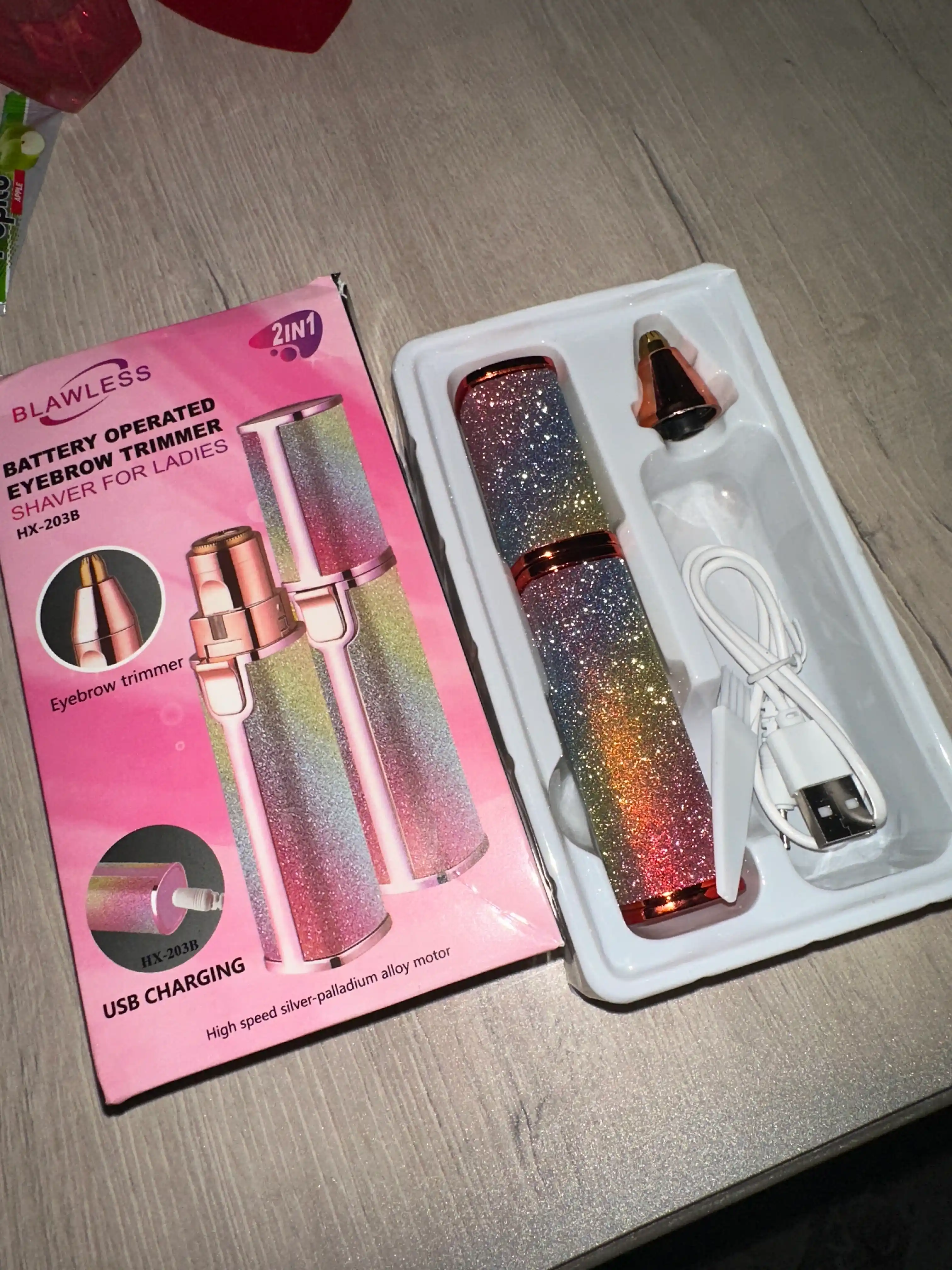 2tasi 1da elektr qosh, yuz trimmeri, USB+, universal epilator, og'riqsiz va yoqimli