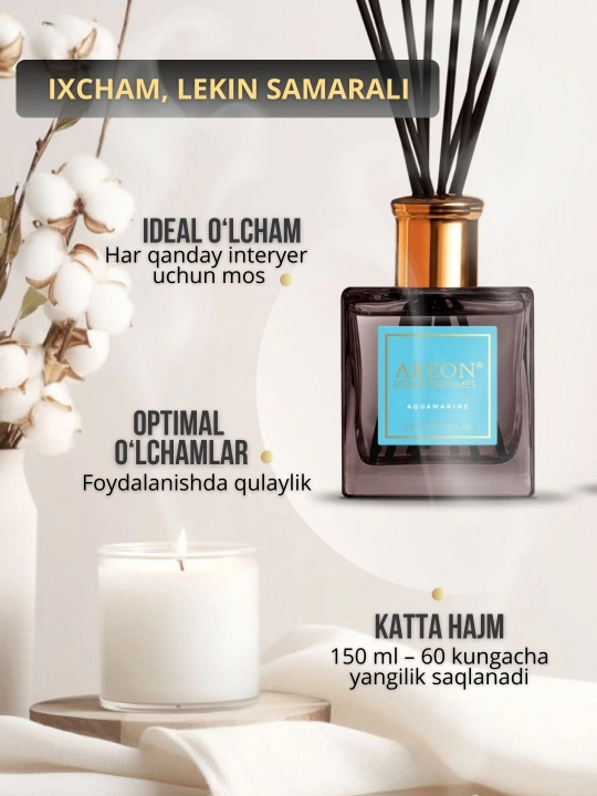 Ароматизатор-диффузор Areon Home Perfume для дома и офиса, 150 мл