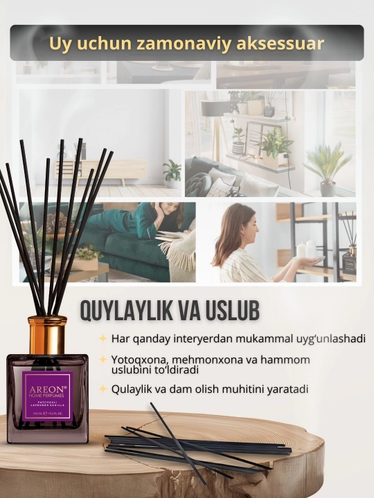 Ароматизатор-диффузор Areon Home Perfume для дома и офиса, 150 мл