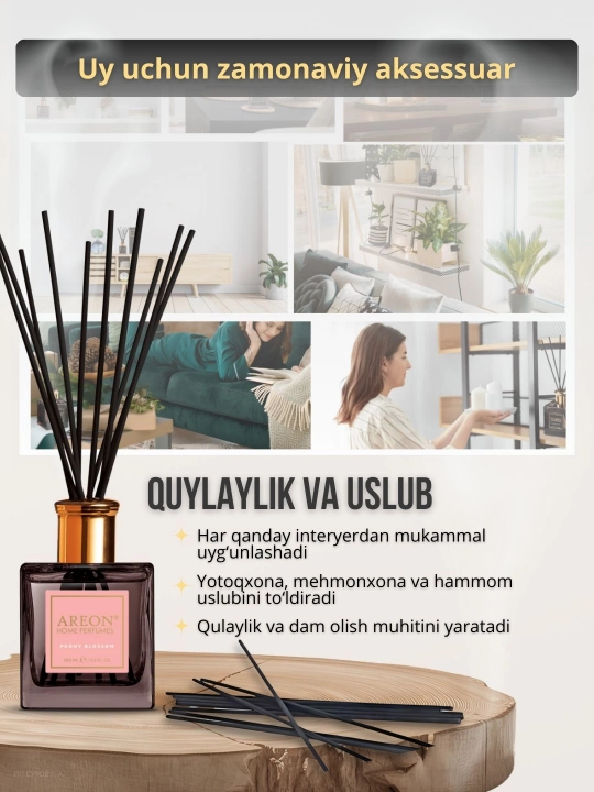 Ароматизатор-диффузор Areon Home Perfume для дома и офиса, 150 мл