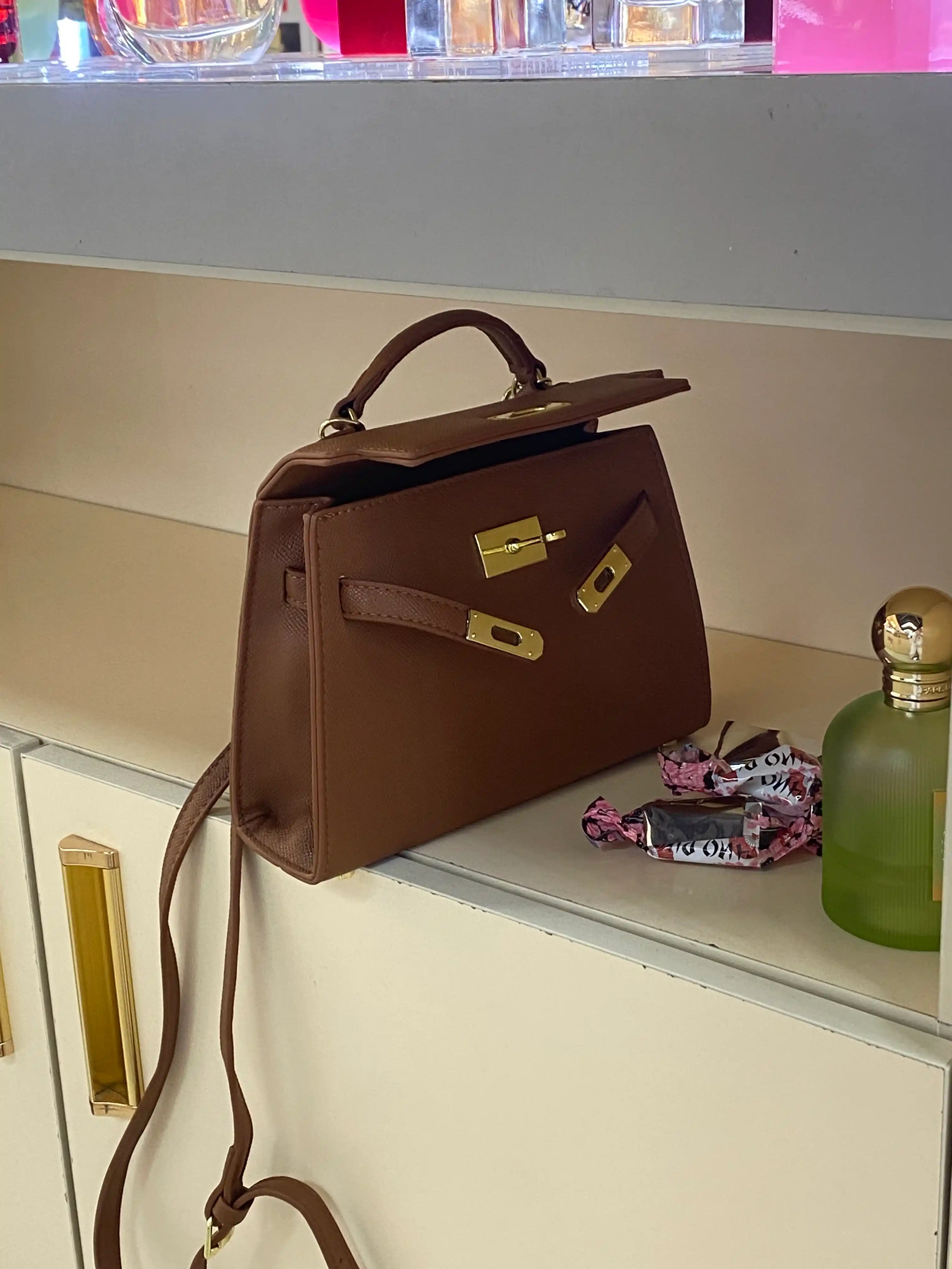 Hermes Kelly uslubidagi yelkaga o'sma kichkina ayollar sumkasi, sovg'a qizlar uchun