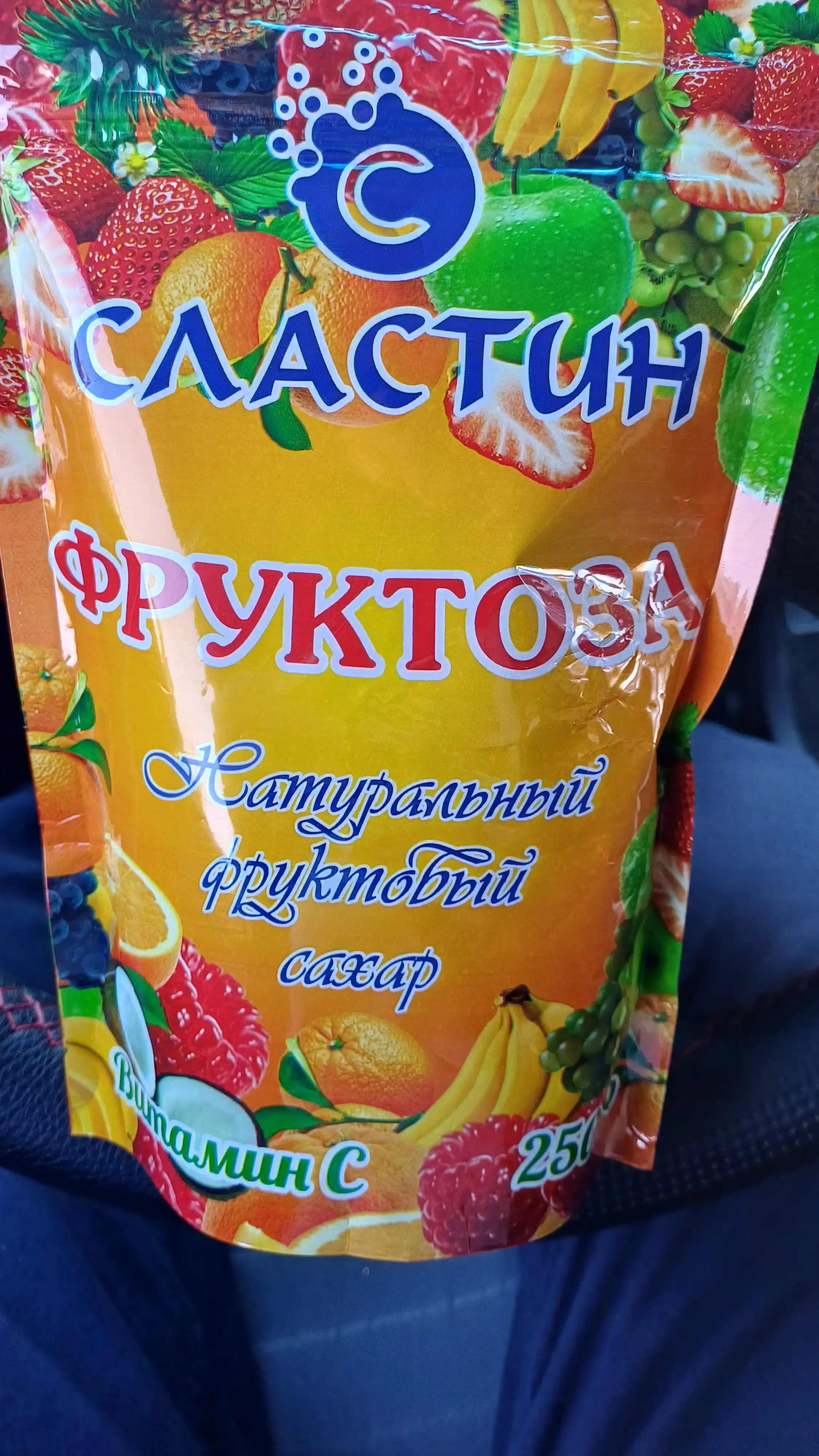 Shakar o'rnini bosuvchi, shirinlashtiruvchi, FRUKTOZA Slastin, vitamin C, 250 g