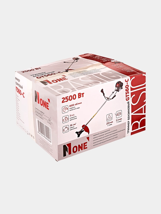 Benzinli trimmer NUMBER ONE GT560-C, gazonokosilka, 2500 Vt, 3 ot kuchi, 56 sm³