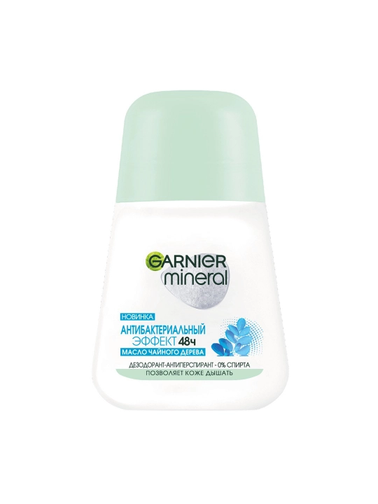 Garnier Mineral deodorant spreyi, antibakterial ta'sir, choy daraxti yog'i, 50 ml - 