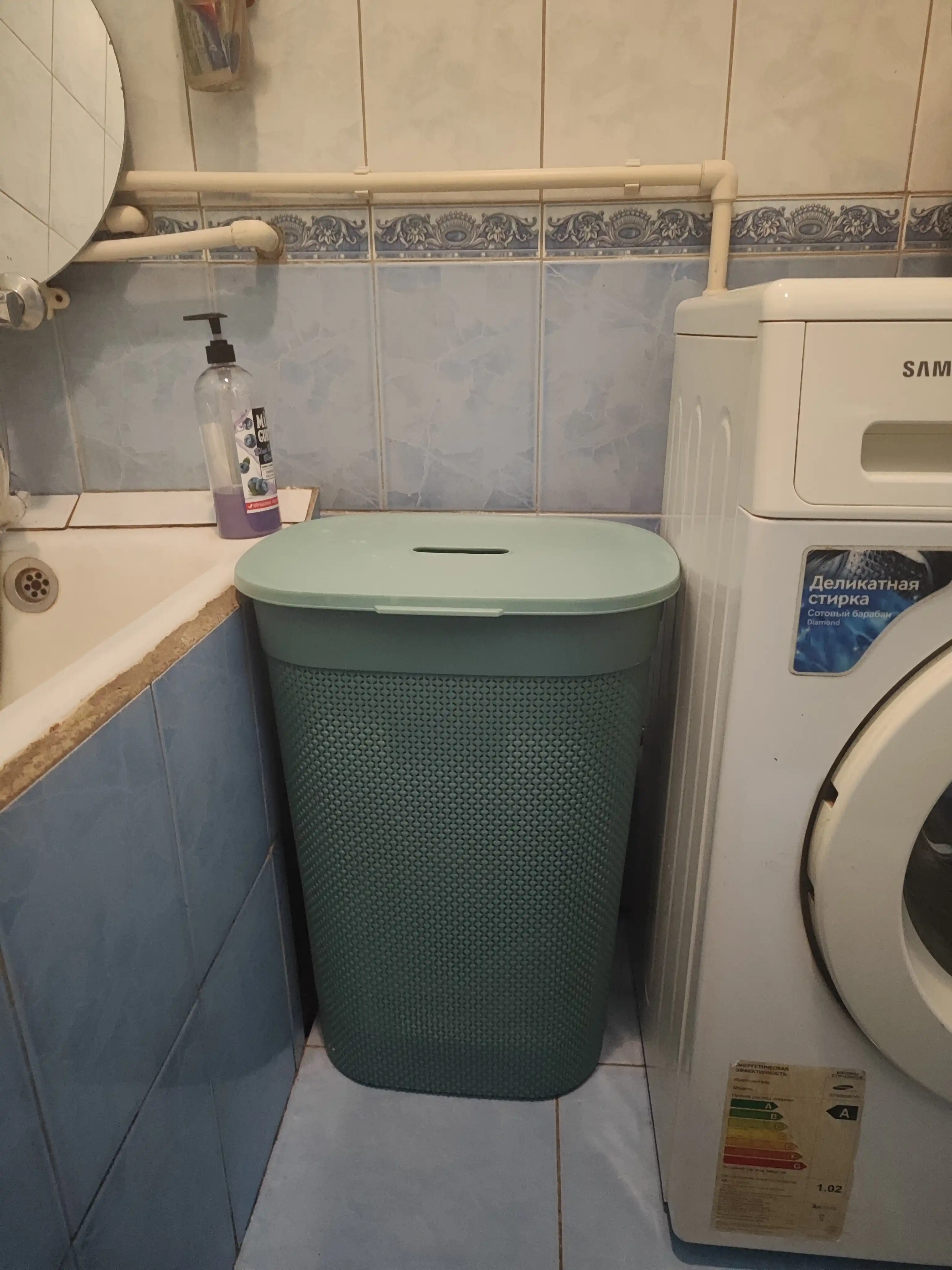 Kir va kiyimlar uchun universal savat, 45 va 60 litrli