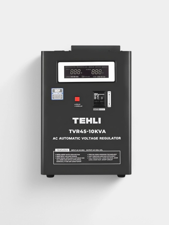Kuchlanish stabilizatori TEH TVR 45, 10/15/20 kVA, relay, 220 V, asboblar uchun