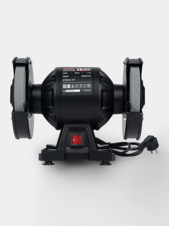 Stolga qo‘yiladigan elektr qayroq TEH TBG15025, 250 Vt, 2840 ayl/min, 150 mm