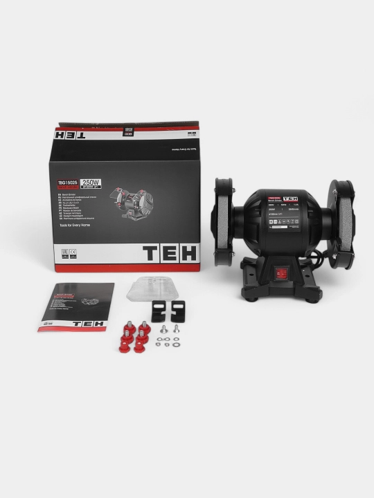 Stolga qo‘yiladigan elektr qayroq TEH TBG15025, 250 Vt, 2840 ayl/min, 150 mm