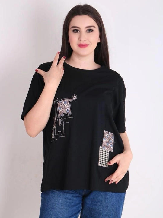 Женская футболка из хлопка, свободный крой, универсальный размер, Azaly