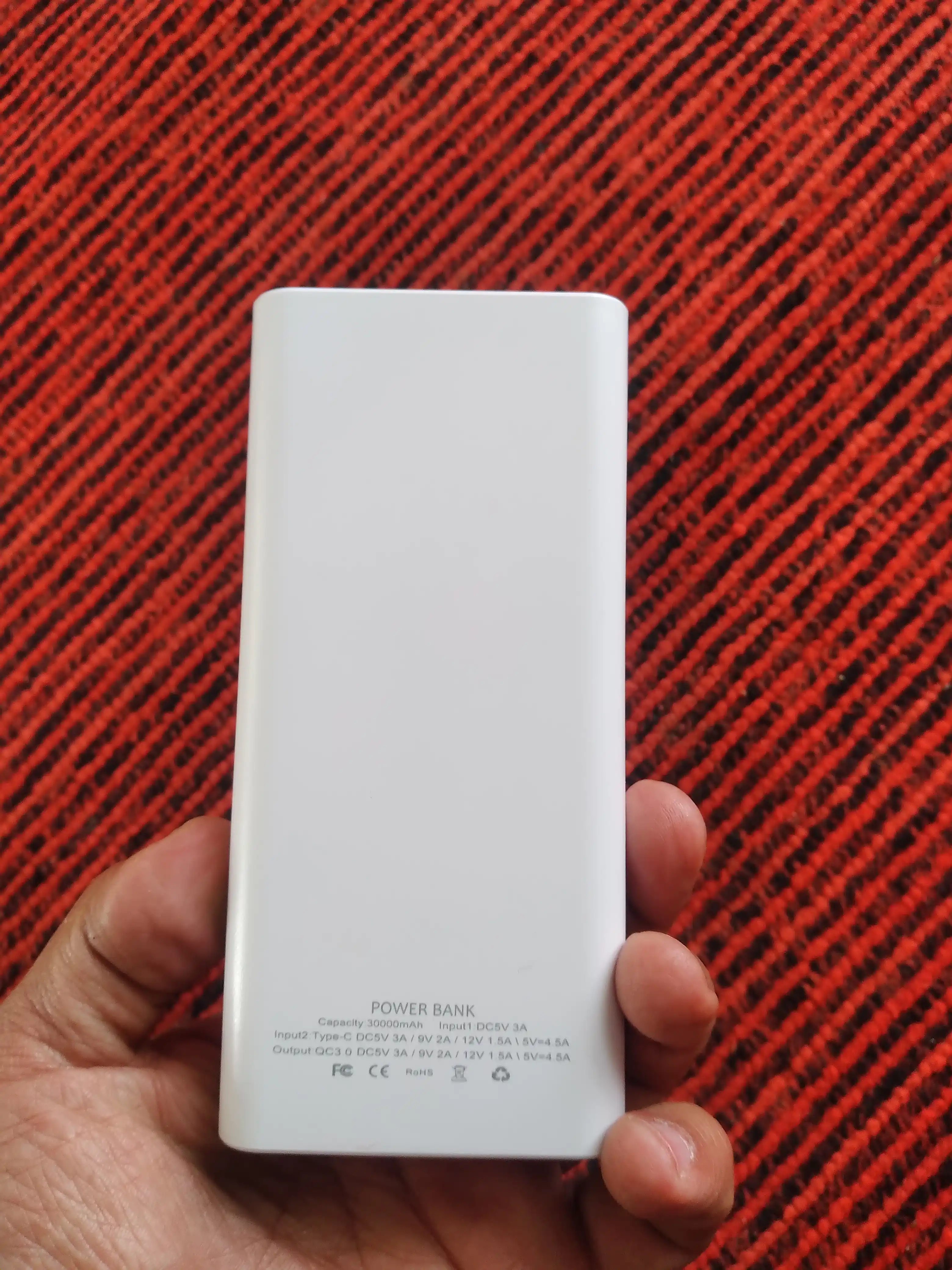 Tashqi akkumulyator Power Bank 66 W,tez zaryadlashni qo'llab-quvvatlaydigan, 20000 mA/soat