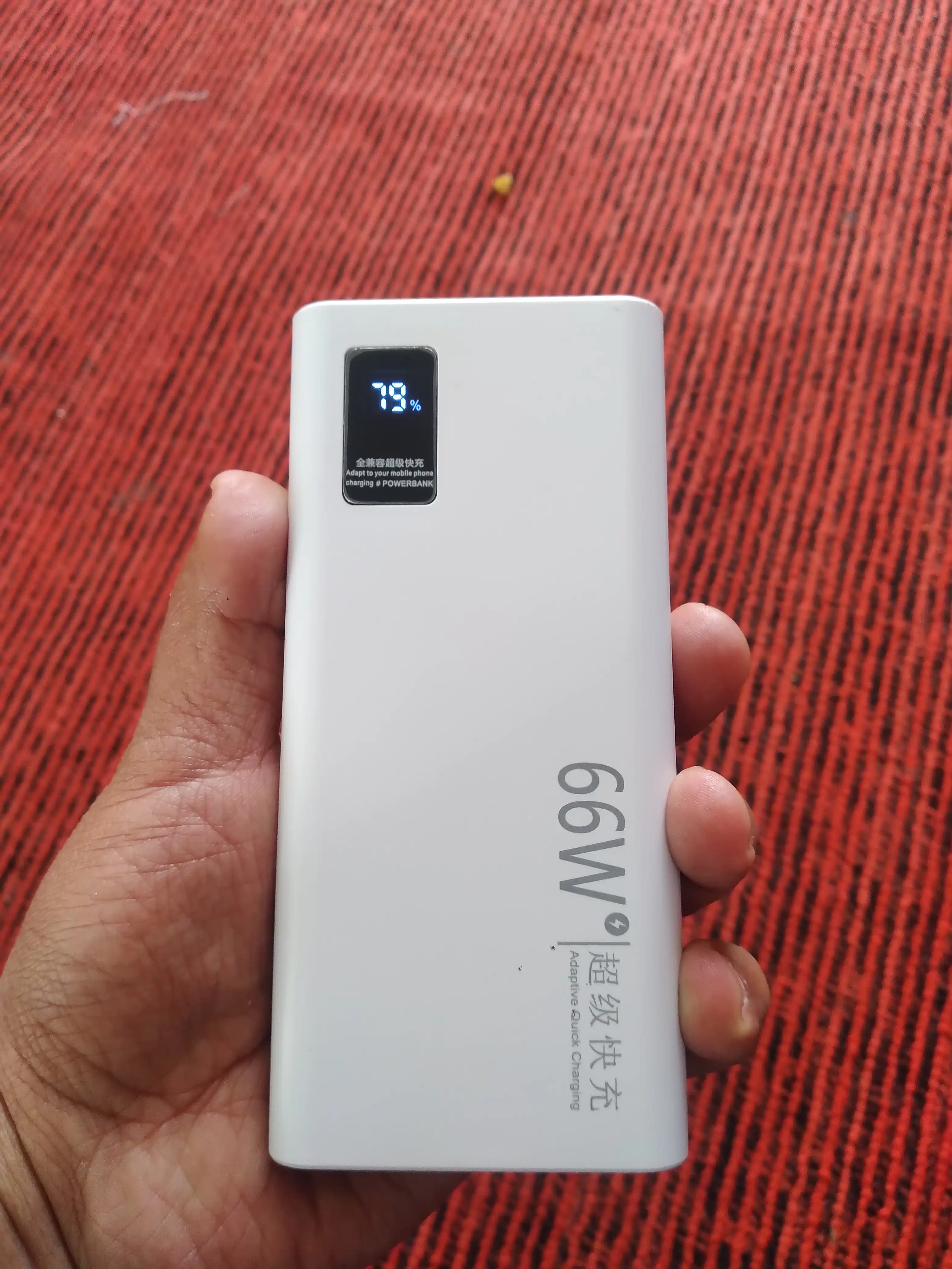 Tashqi akkumulyator Power Bank 66 W,tez zaryadlashni qo'llab-quvvatlaydigan, 20000 mA/soat