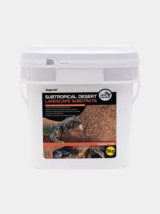Terrariumlar uchun tabiiy subtropik qizil tuproq, sudralib yuruvchilar uchun ajoyib tuproq, 5 kg - 