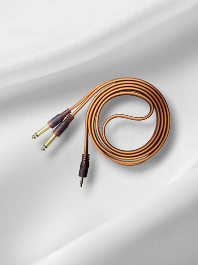 Джек-кабель AUX, для усилителя колонок автомобиля Jack 3.5 мм - 2 RCA тюльпан — GIGABIT-ЖЕК-5м