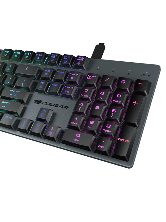 Клавиатура игровая, механическая, для компьютера с RGB-подсветкой, Cougar Luxlim