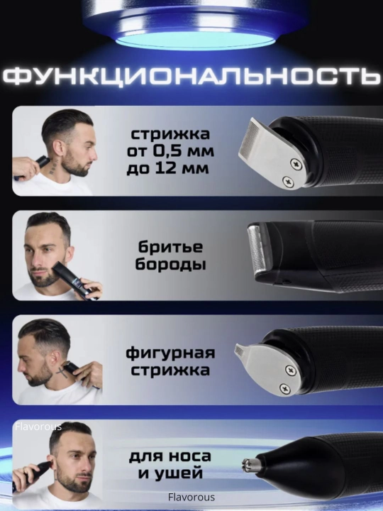 Профессиональный триммер для стрижки волос и бороды, VGR триммер набор