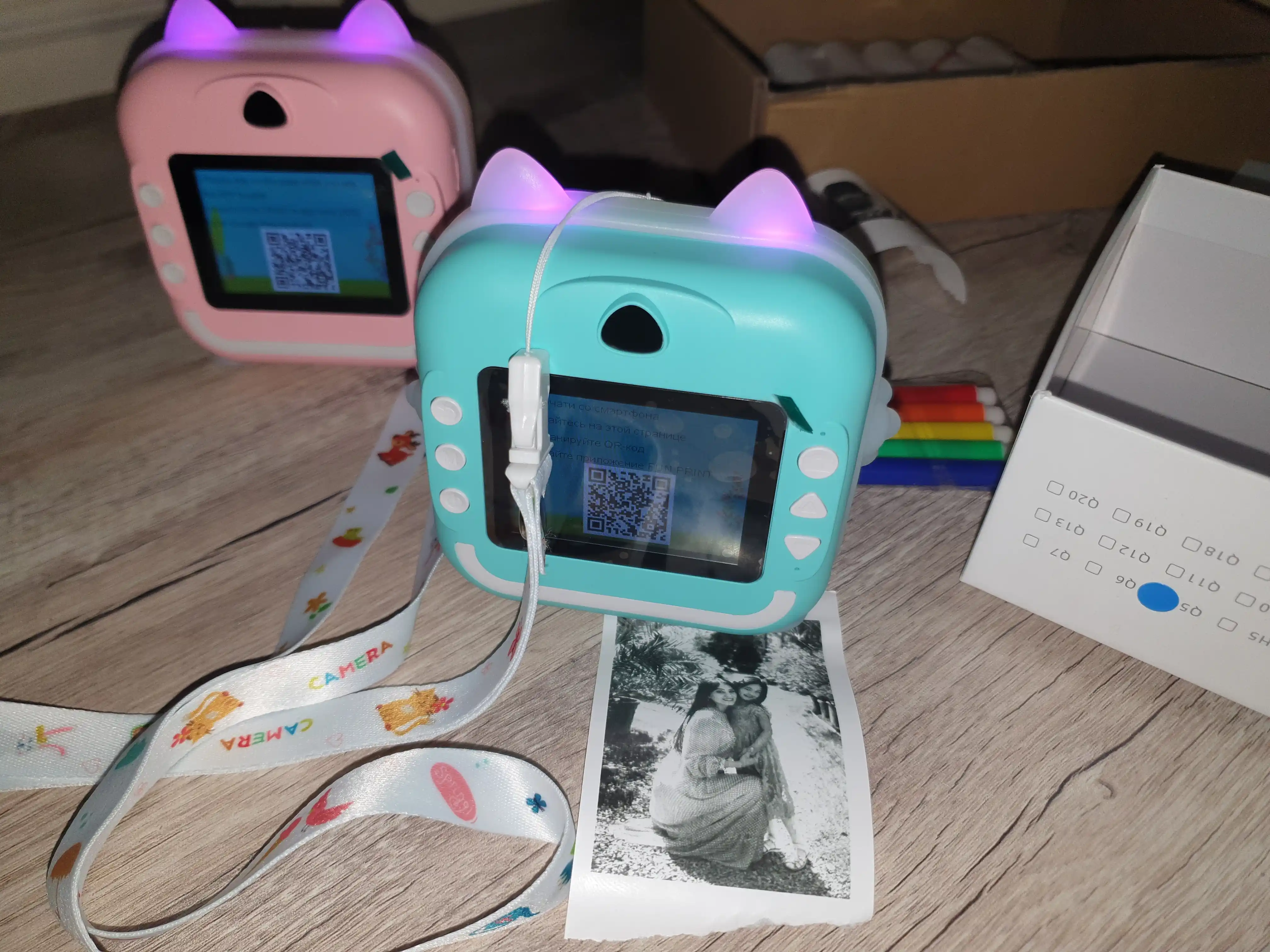 Bolalar mini printeri, tezkor chop etish imkonini beruvchi fotoapparat, foto printer
