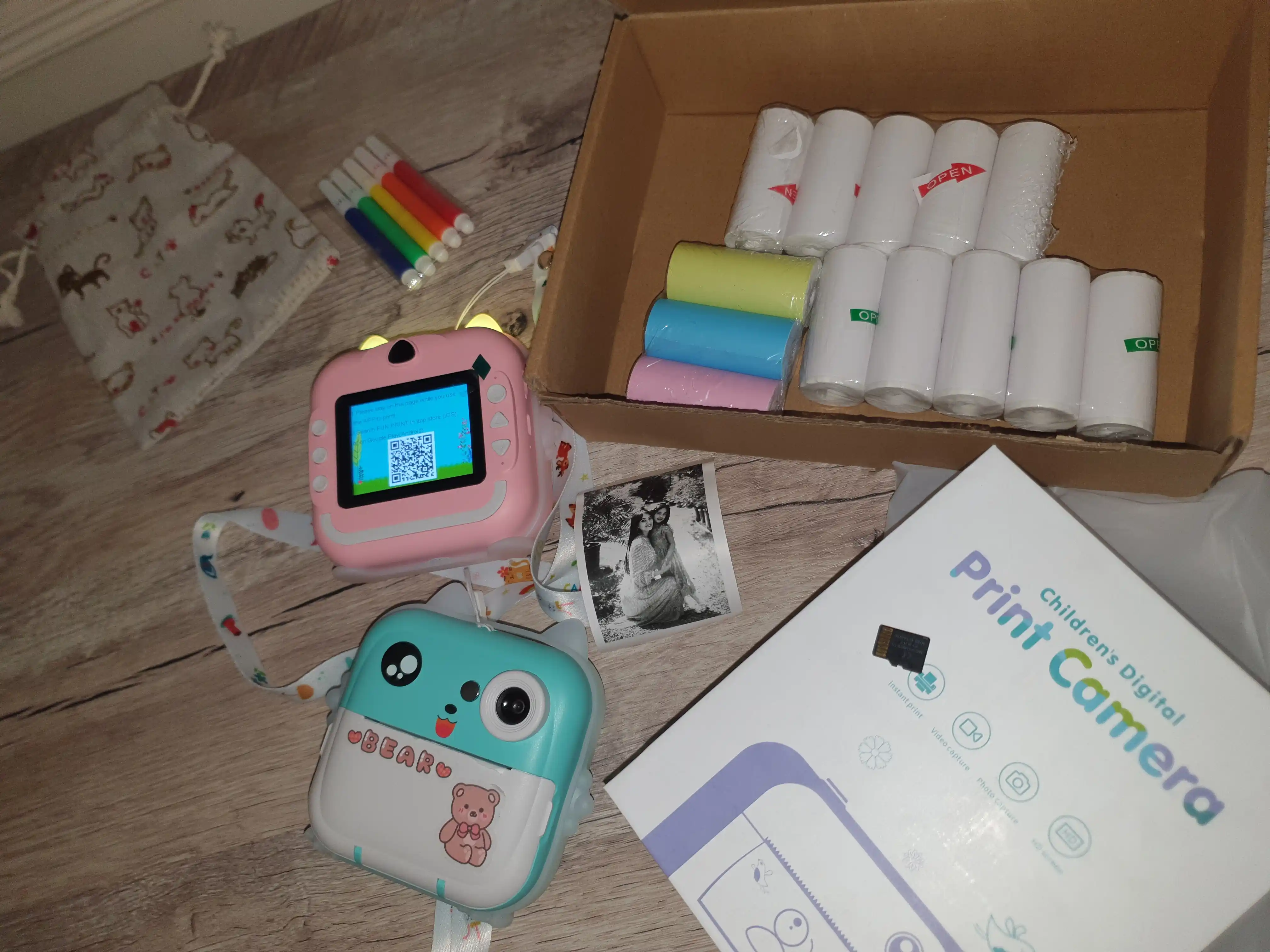 Bolalar mini printeri, tezkor chop etish imkonini beruvchi fotoapparat, foto printer