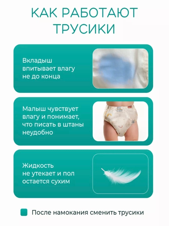 Многоразовые эко трусики из муслина. Мягкие, дышащие подгузники с эстетичными расцветками