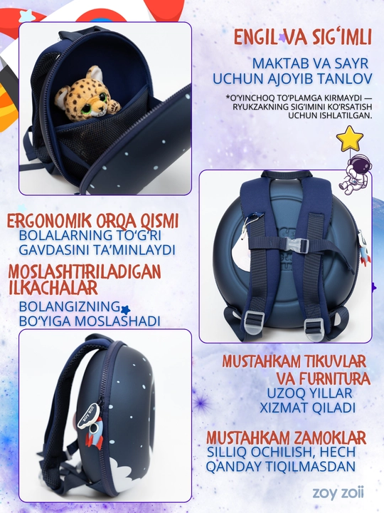Детский рюкзак Zoy Zoii для школы и прогулок 