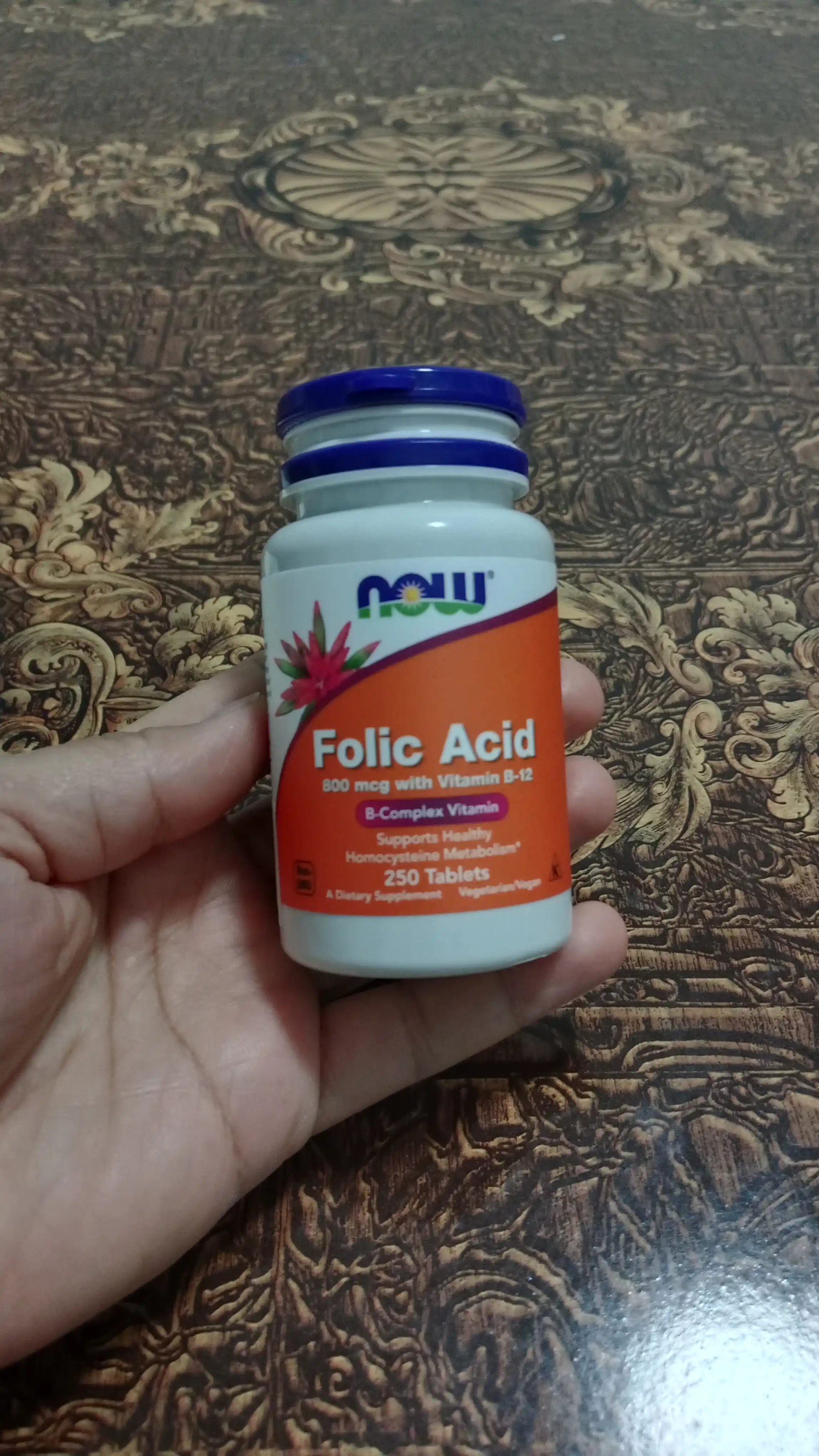 Фолиевая кислота NOW FOODS, 800мкг, 250 таблеток, Халяль
