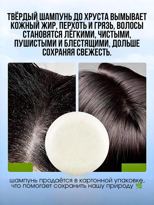 Tabiiy moylar va ekstraktlar qo'shilgan yog'li va xira sochlar uchun shampun, 60 gr
