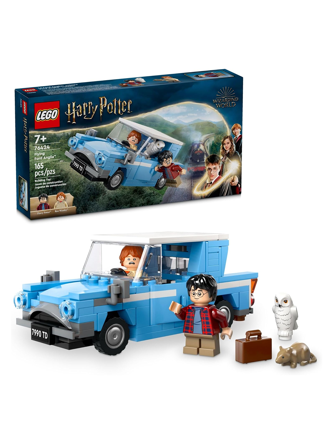 LEGO Harry Potter Flying Ford Anglia, сборная игрушечная машинка с 2 минифигурками - 