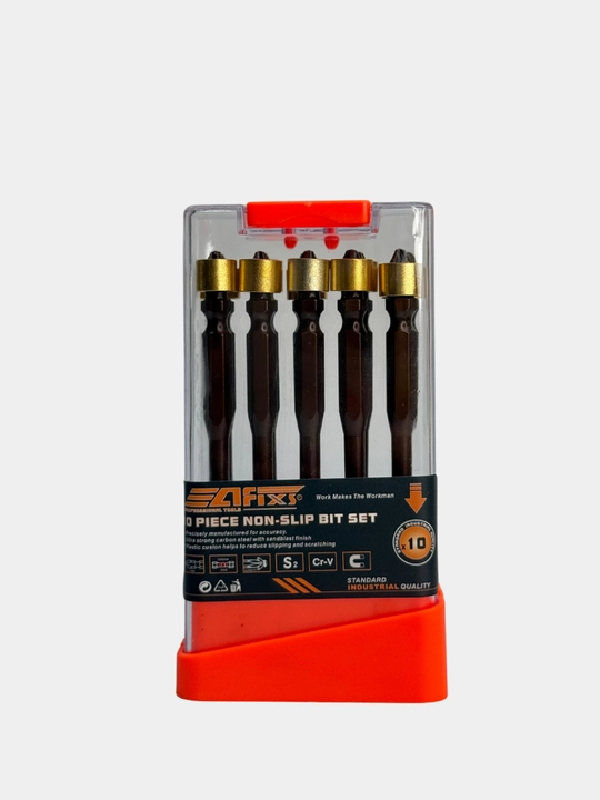 Titan qoplamali magnitli burama bitlar to‘plami — 10 dona - 