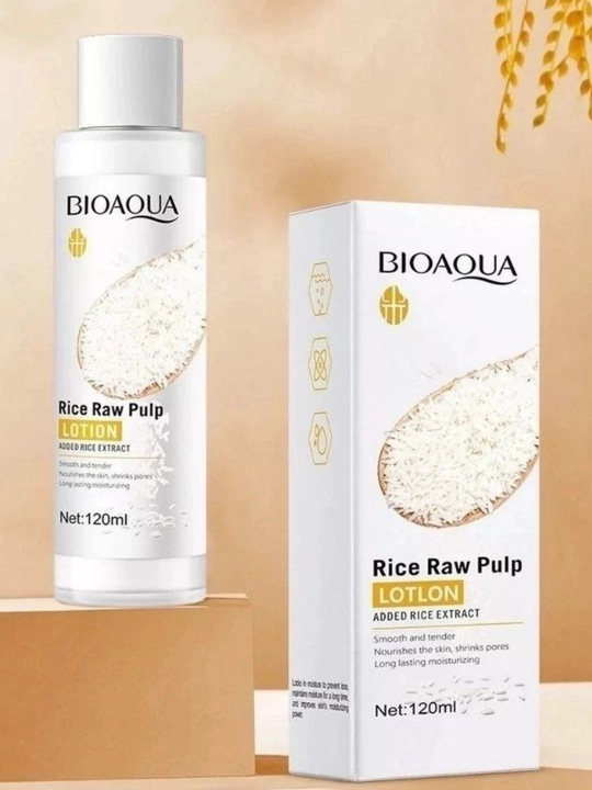 BIOAQUA Rice Raw Pulp Лосьон – Увлажняющий лосьон с экстрактом риса, 120 мл