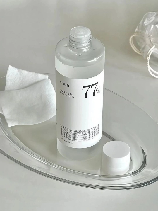 Namlovchi va tinchlantiruvchi toner, Anua Heartleaf 77%, 500 ml