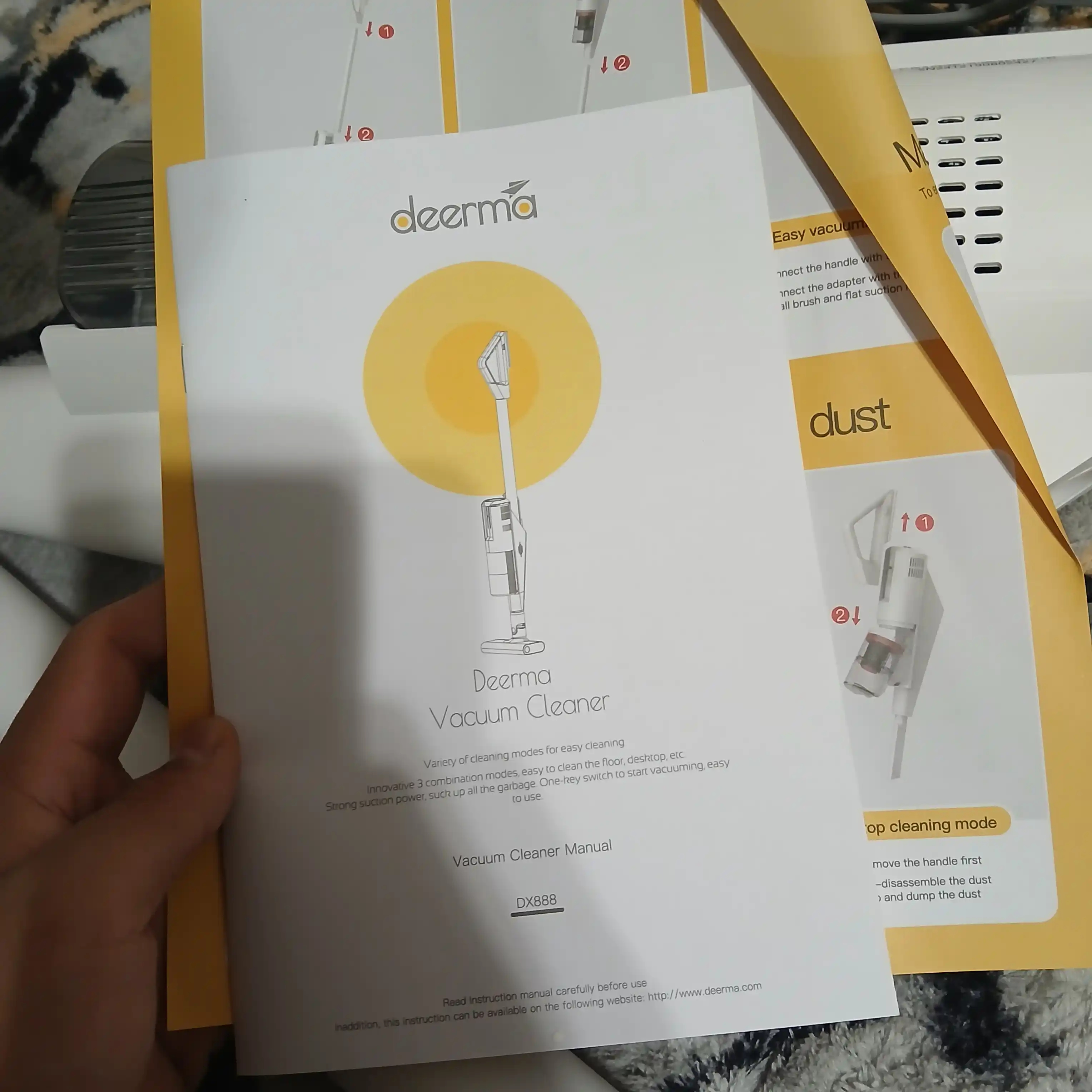 Ручной пылесос Xiaomi Deerma DX 888, для дома, офиса, проводной, вертикальный пылесос