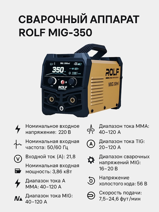 Payvandlash apparati Rolf MIG-350, ART 2623