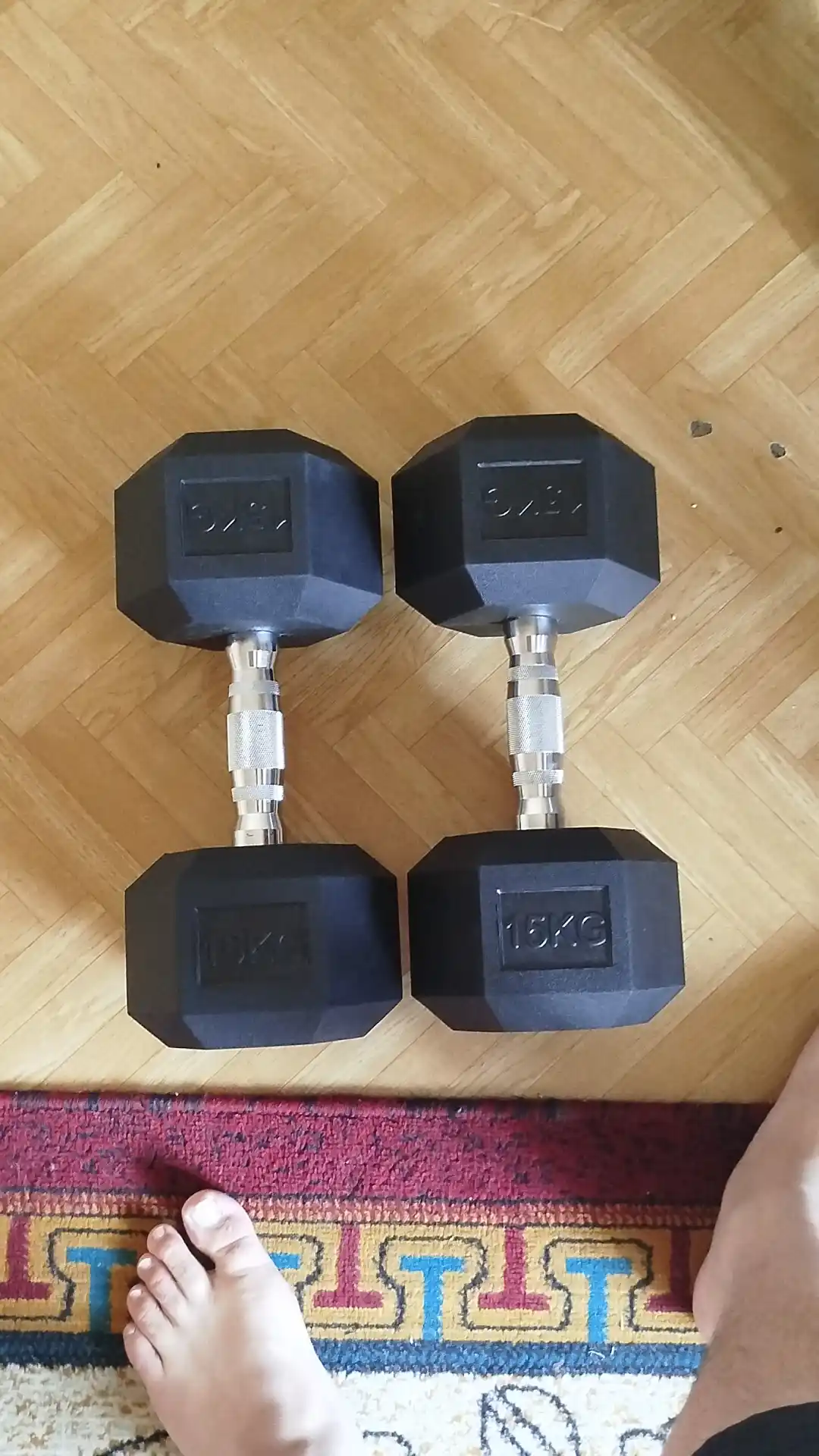 Gantel rezina qoplamali, bir juft