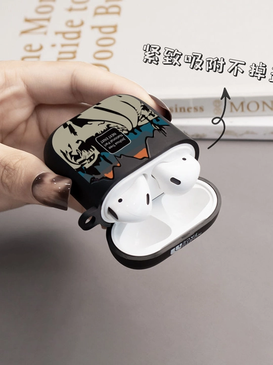 Чехол для наушников AirPods PRO, 3, 2 Pro, силиконовый, с притом The North Face
